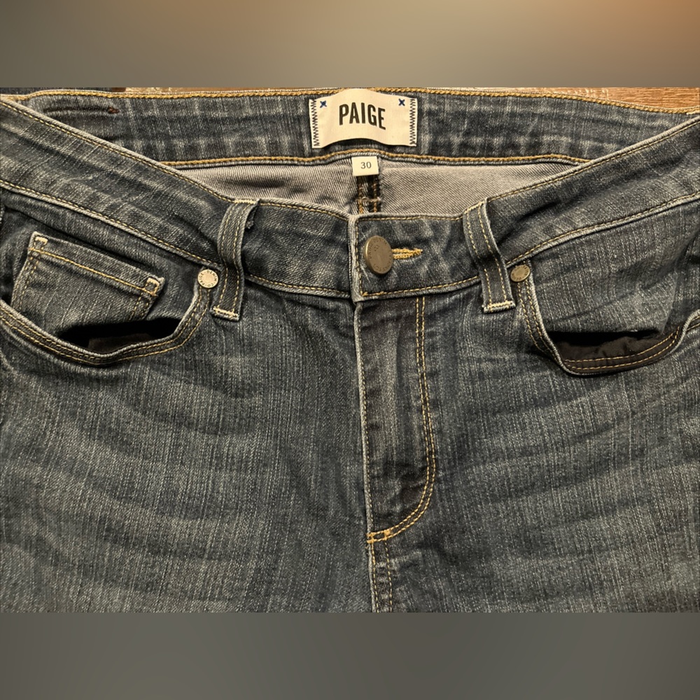 Paige Kylie Crop Womens Mid Rise Skinny Stretch Blue Jeans 30x27, Women’s SZ 10